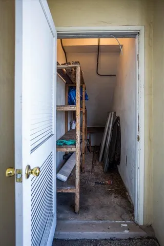 a view of storage and utility room