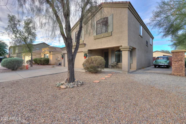 a house view with a outdoor space