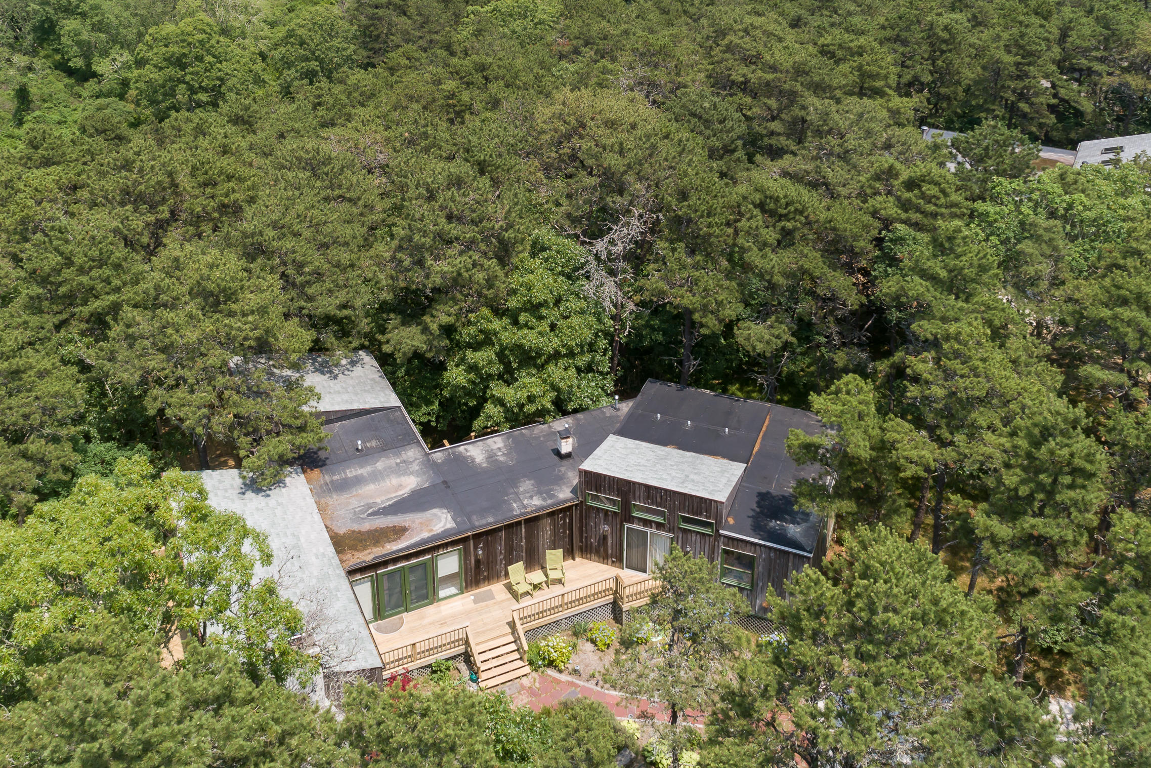 1080 Browns Neck Road Wellfleet, MA 02667 - Photo 3 of 35 an aerial view of a house with a yard