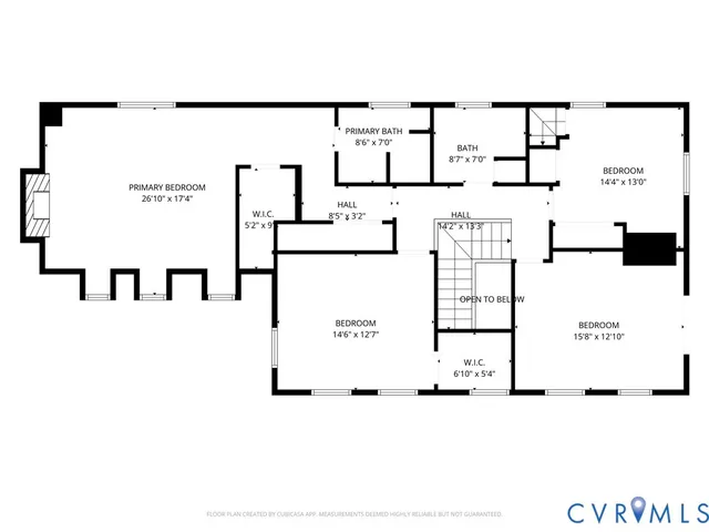 an aerial view of residential house with outdoor space and trees all around