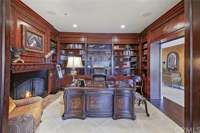 3 Harbor Island Newport Beach, CA 92660 - Photo 17 of 73 A richly appointed study, complete with a fireplace will inspire your next venture.