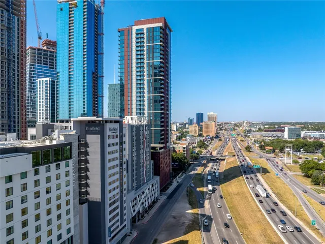 a view of city with balcony