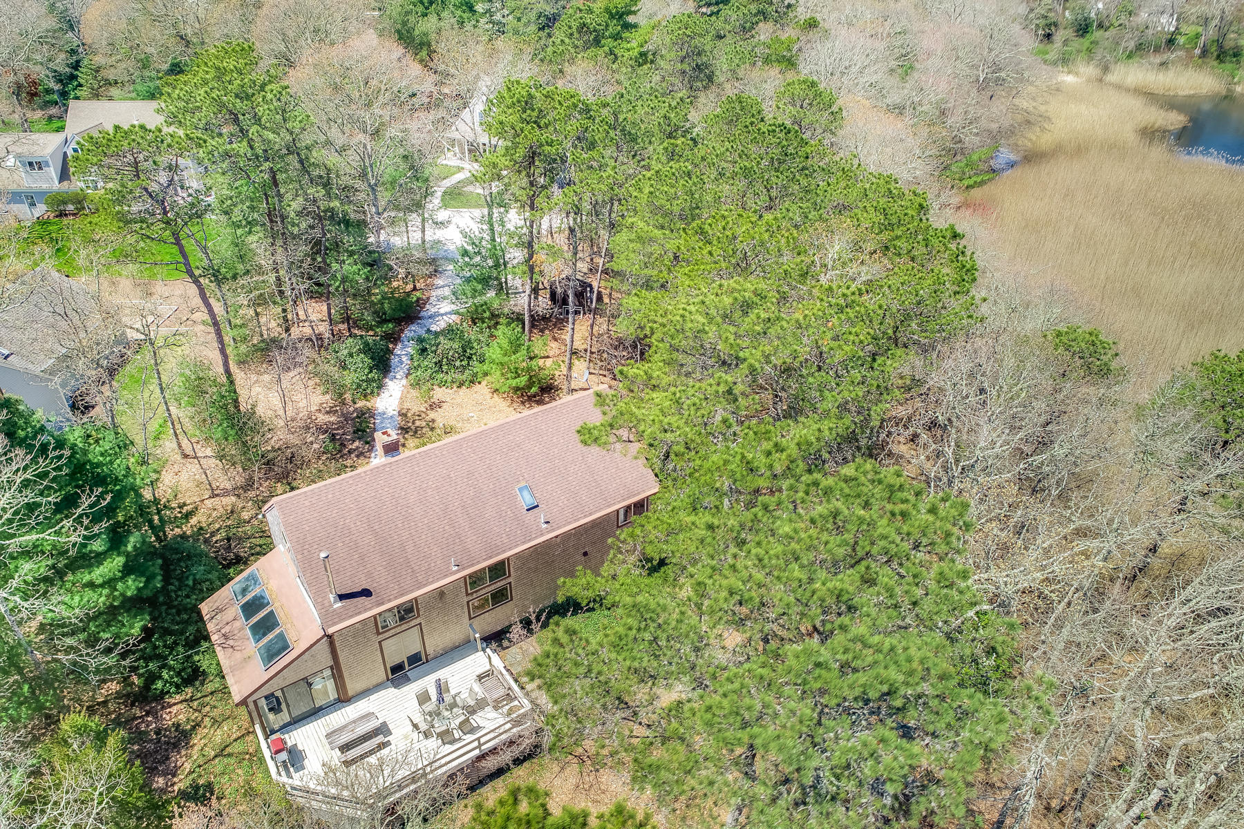 50 Pheasant Way, Unit A&B Centerville, MA 02632 - Photo 60 of 62 an aerial view of a house with a yard
