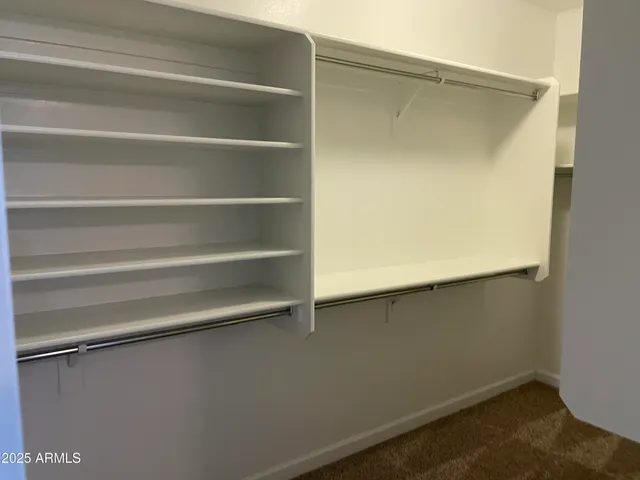 a close view of closet