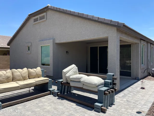 a backyard of a house