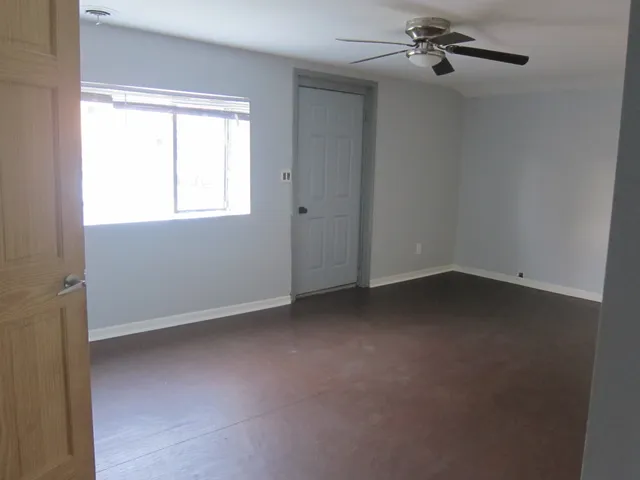 an empty room with a window