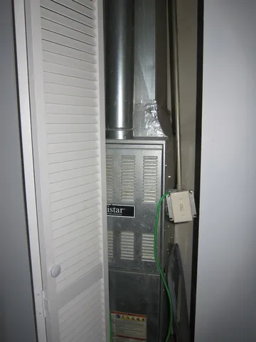 a bathroom with a mirror