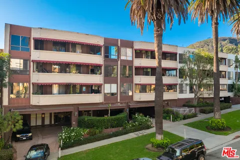 a front view of a multi story building