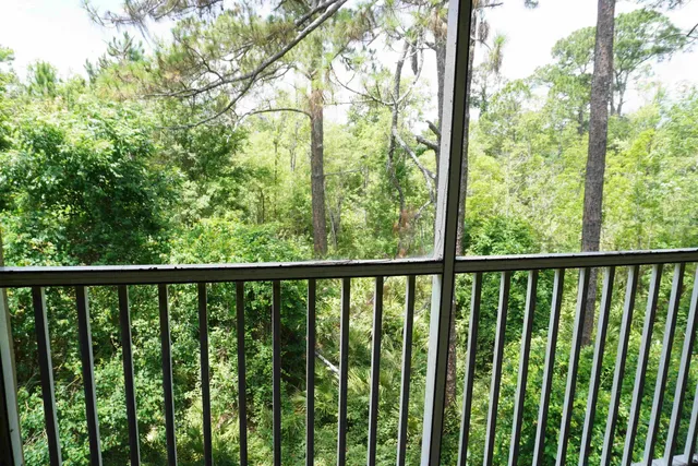 a view of a balcony with outdoor space