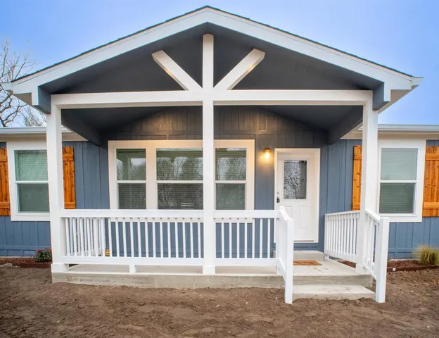 a front view of a house