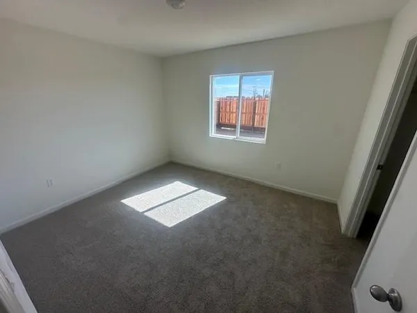 an empty room with a window