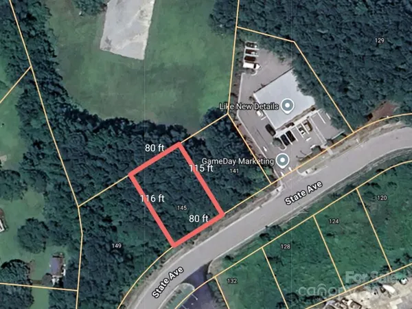 a view of a garden with an empty space