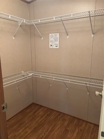 a view of wooden door