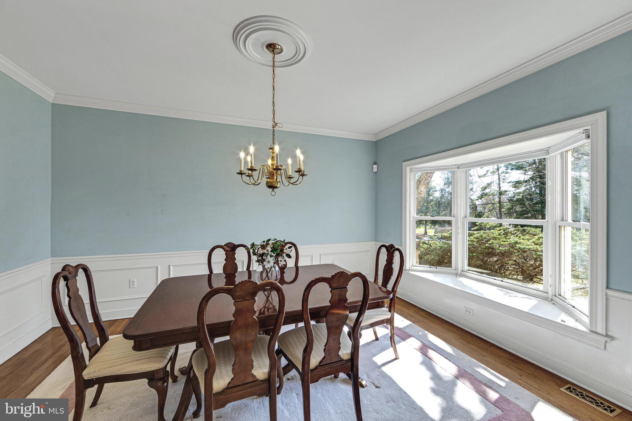 1125 Gypsy Hill Road Ambler, PA 19002 - Photo 7 of 48 Dining room has hardwood floors and wainscoating