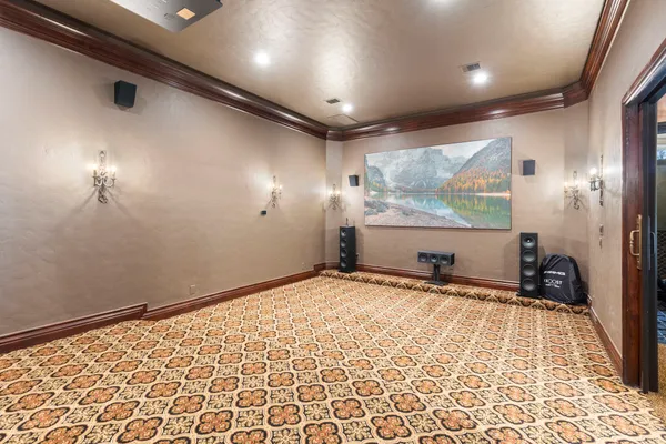 a view of a livingroom with a staircase