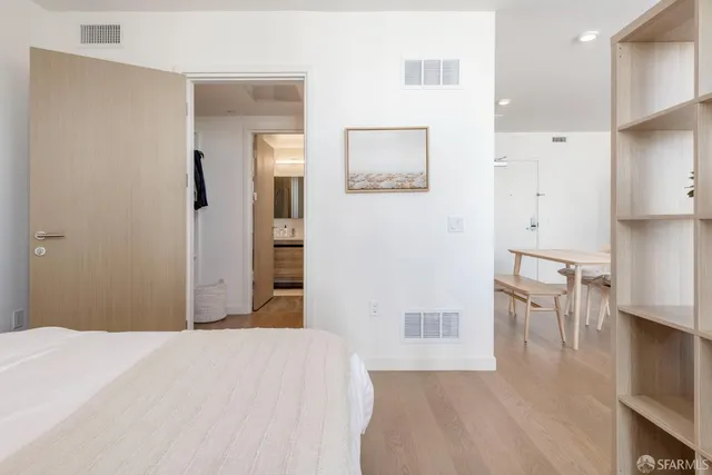 a view of bedroom and living room