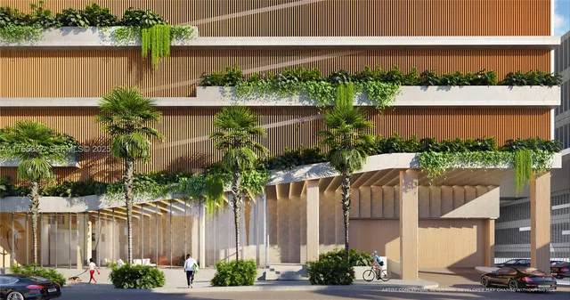 an outdoor view with patio