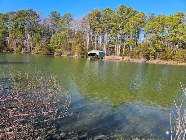 a view of a lake with a mountain view