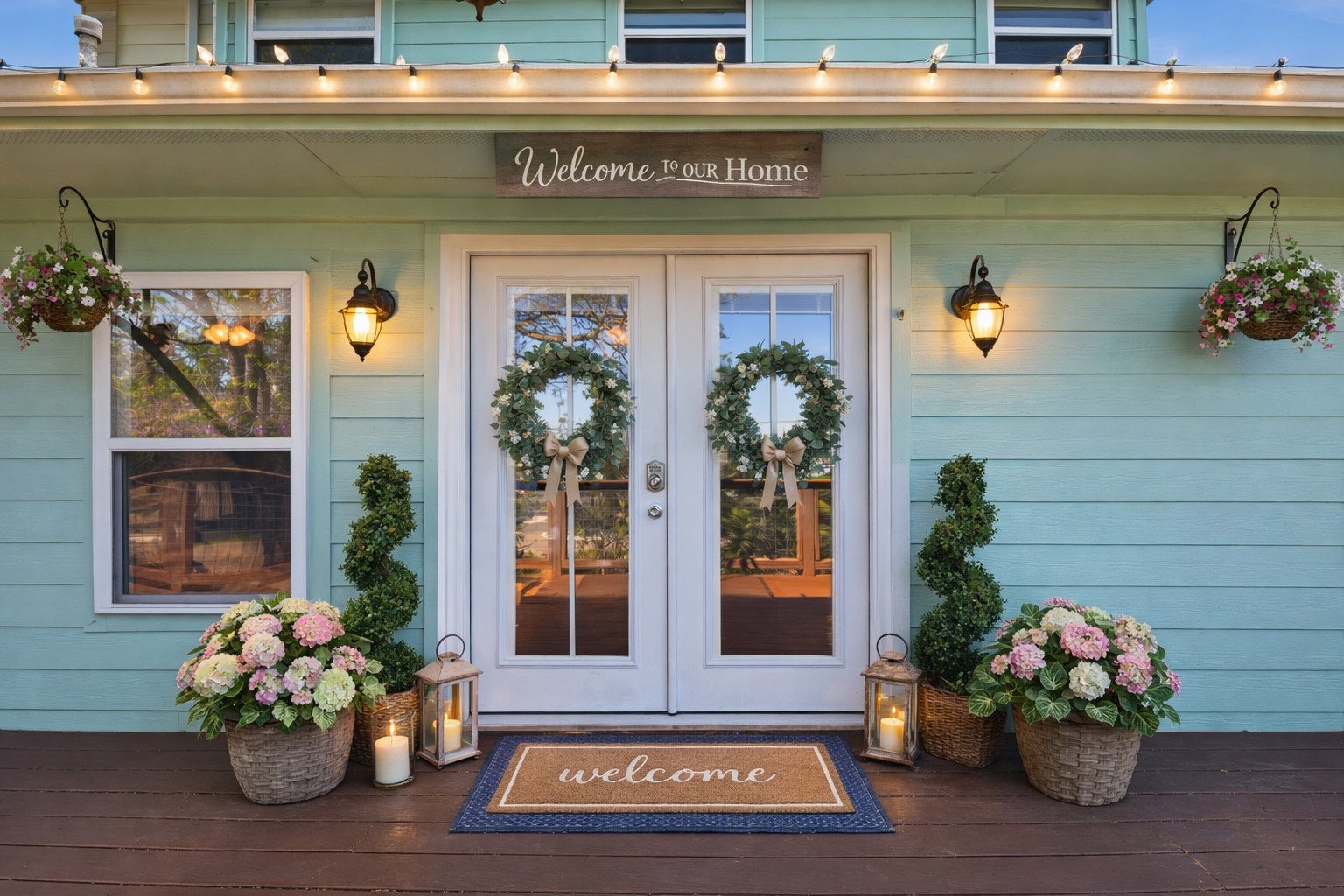 180 Grove Road Kemah, TX 77565 - Photo 5 of 30 Step into coastal charm through double French doors, inviting you into a cozy cottage haven.