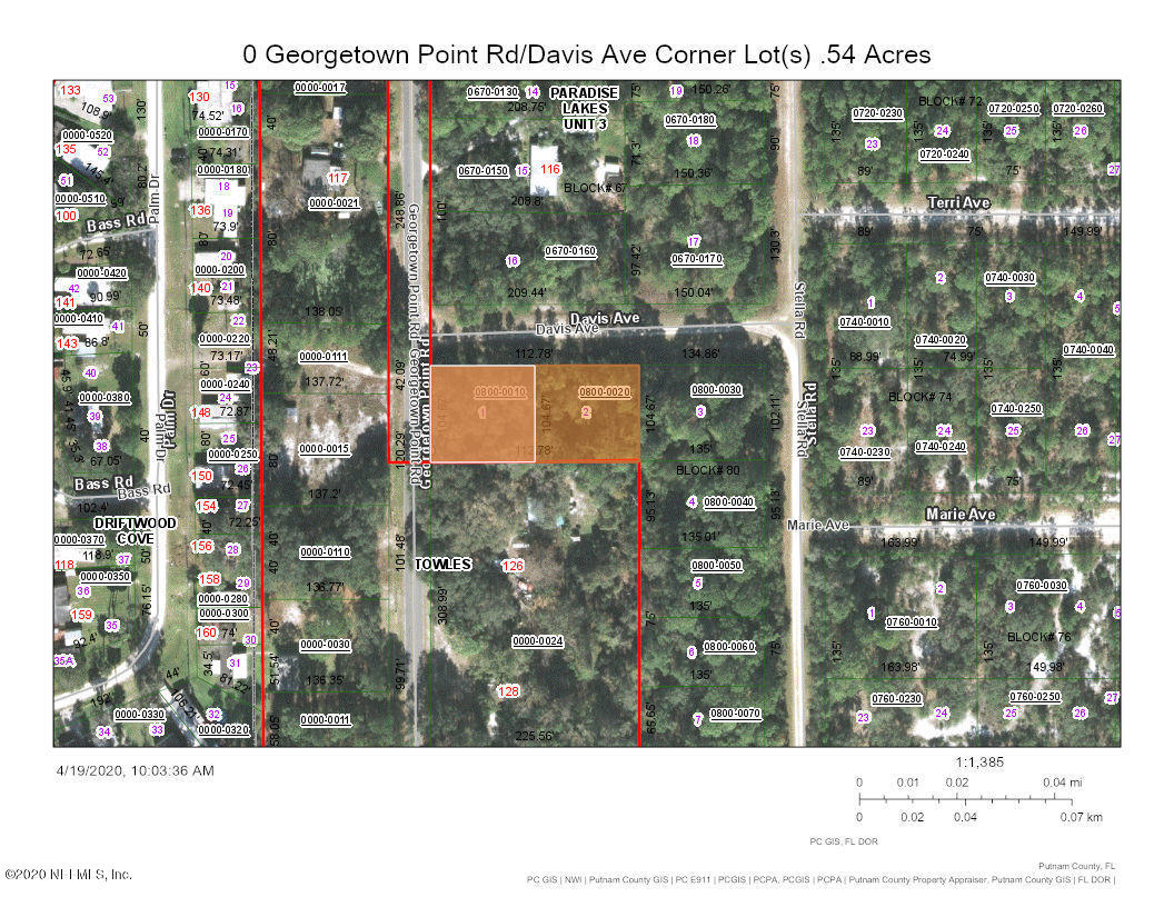 0 Georgetown Point/davis Avenue Georgetown, FL 32139 - Photo 16 of 16 GIS Map 0 Georgetown Point & Davis Ave