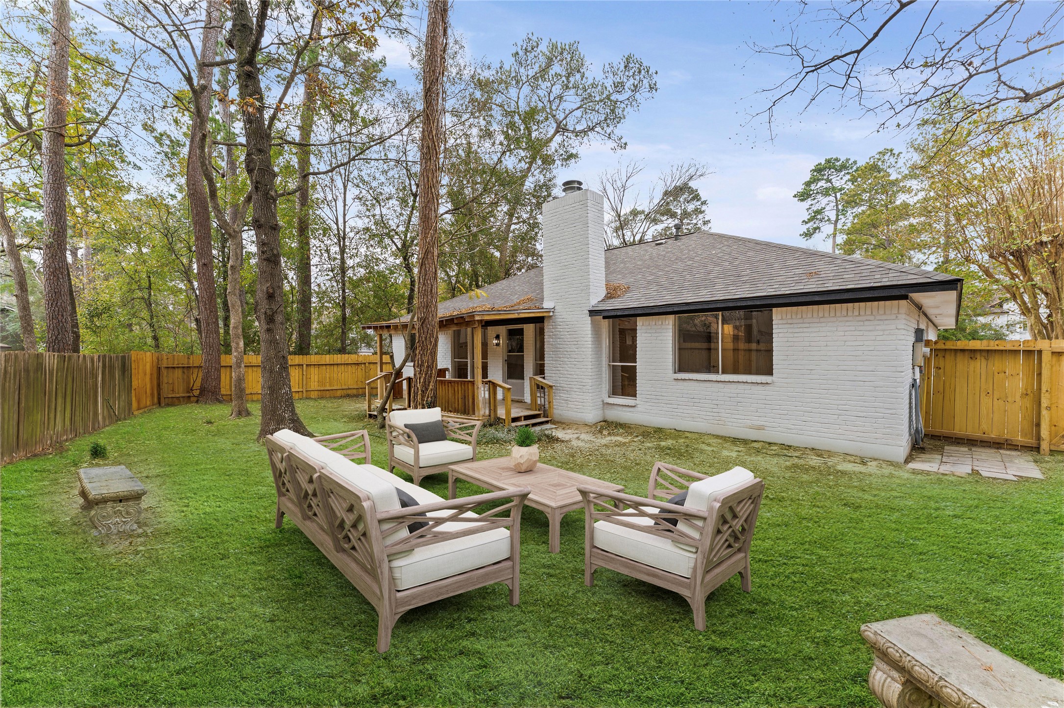 30 North Drifting Leaf Court Spring, TX 77380 - Photo 37 of 42 Virtually staged patio