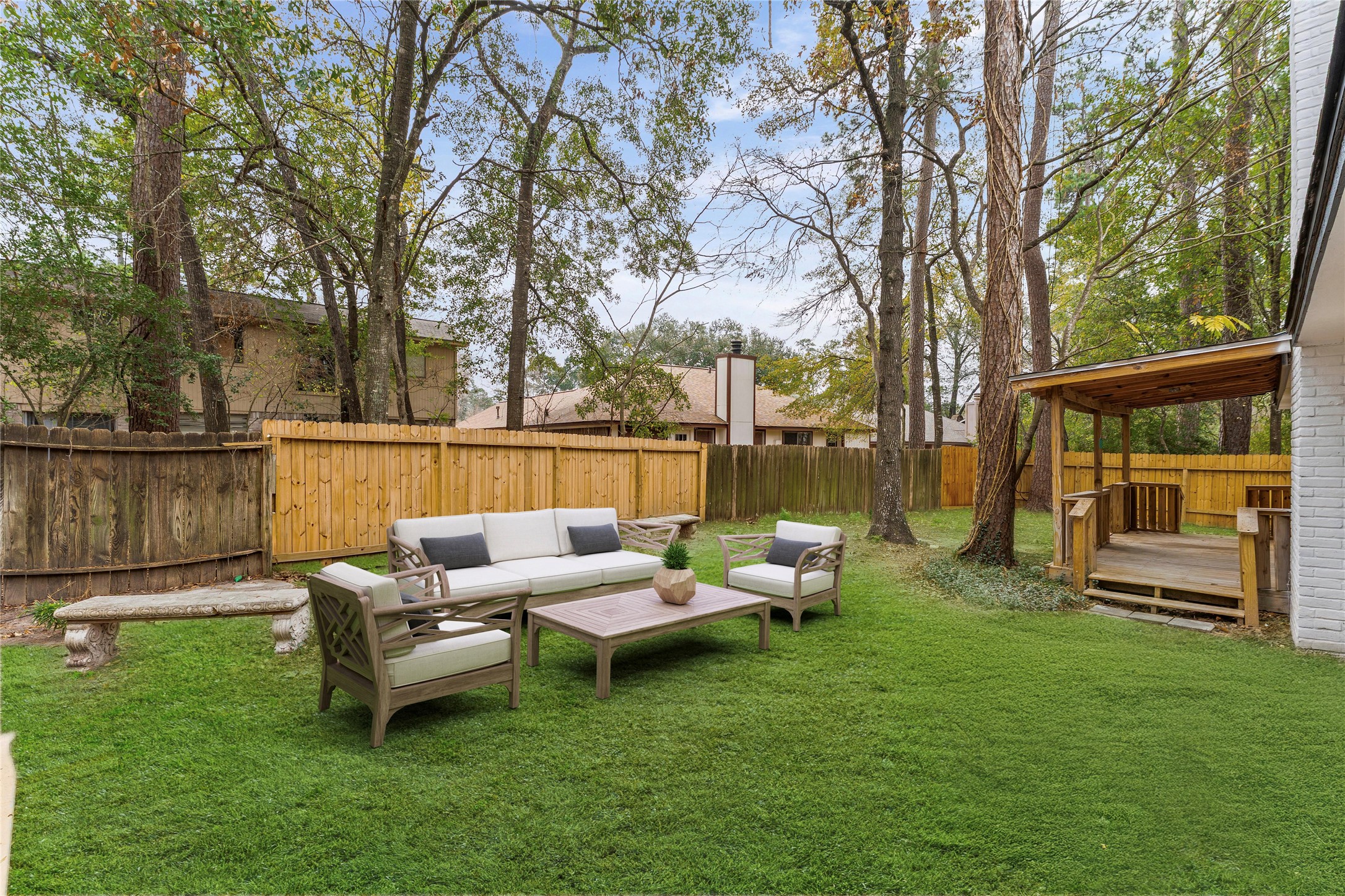 30 North Drifting Leaf Court Spring, TX 77380 - Photo 38 of 42 Virtually staged patio