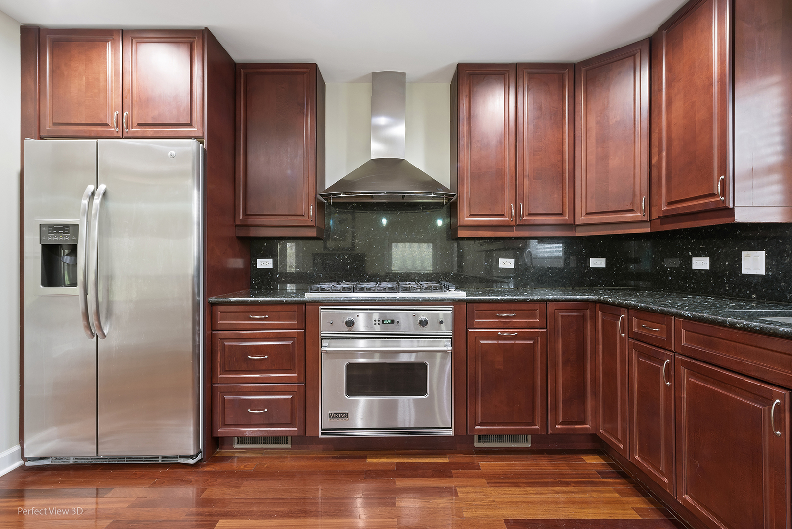 3070 Koepke Road Northbrook, IL 60062 - Photo 11 of 27 a kitchen with granite countertop wooden cabinets and stainless steel appliances