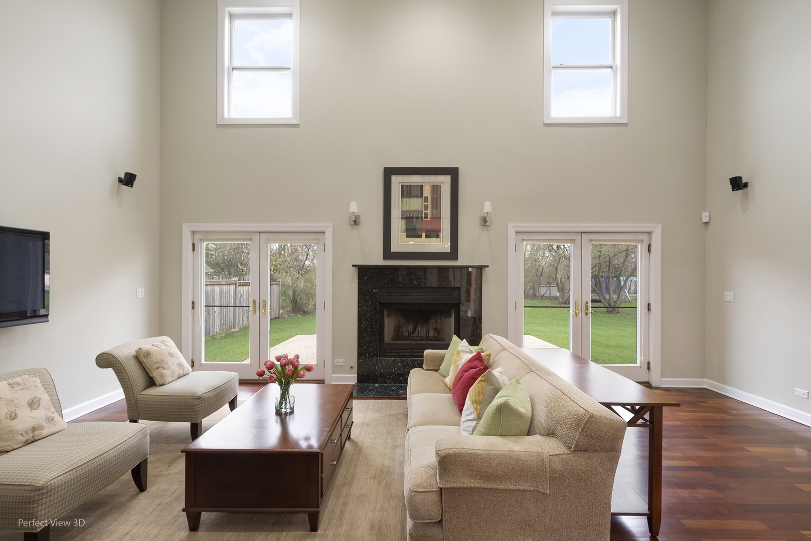 3070 Koepke Road Northbrook, IL 60062 - Photo 12 of 27 a living room with furniture and a fireplace