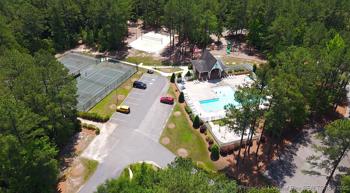 58 Cottswold Lane Spring Lake, NC 28390 - Photo 38 of 47 an aerial view of a house with a swimming pool