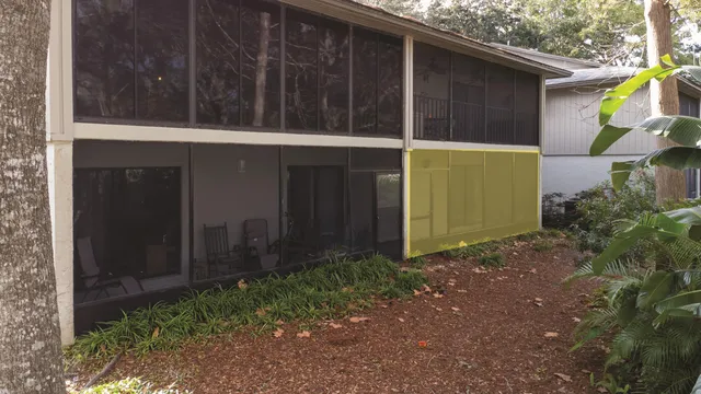 a backyard of a house