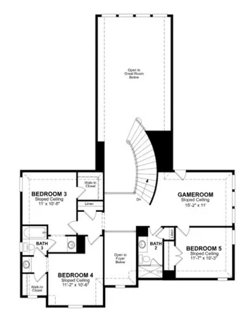 a view of a green field with sitting area in back