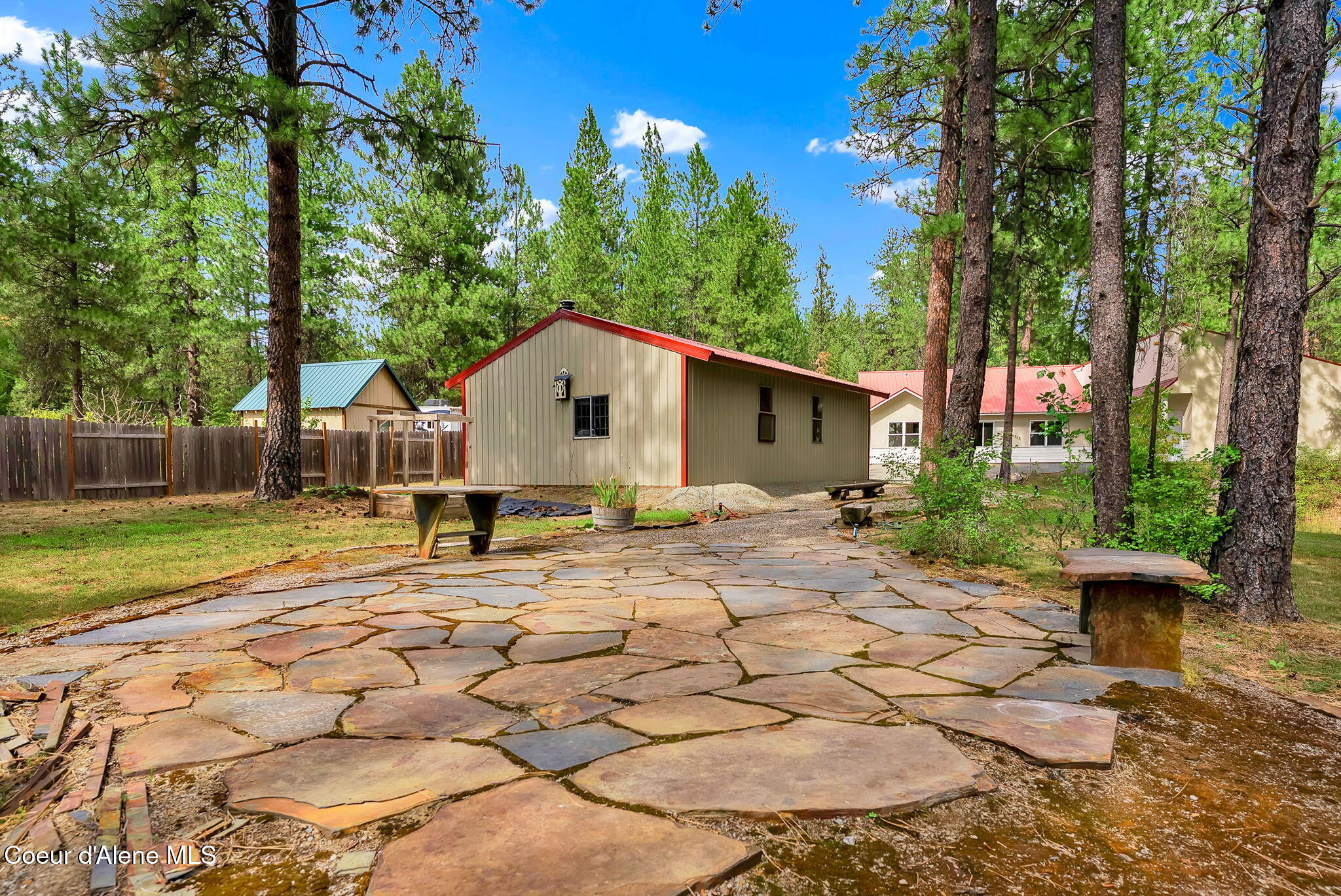 470 Diamond Heights Road Oldtown, ID 83822 - Photo 70 of 101 Slate Paved Back Patio