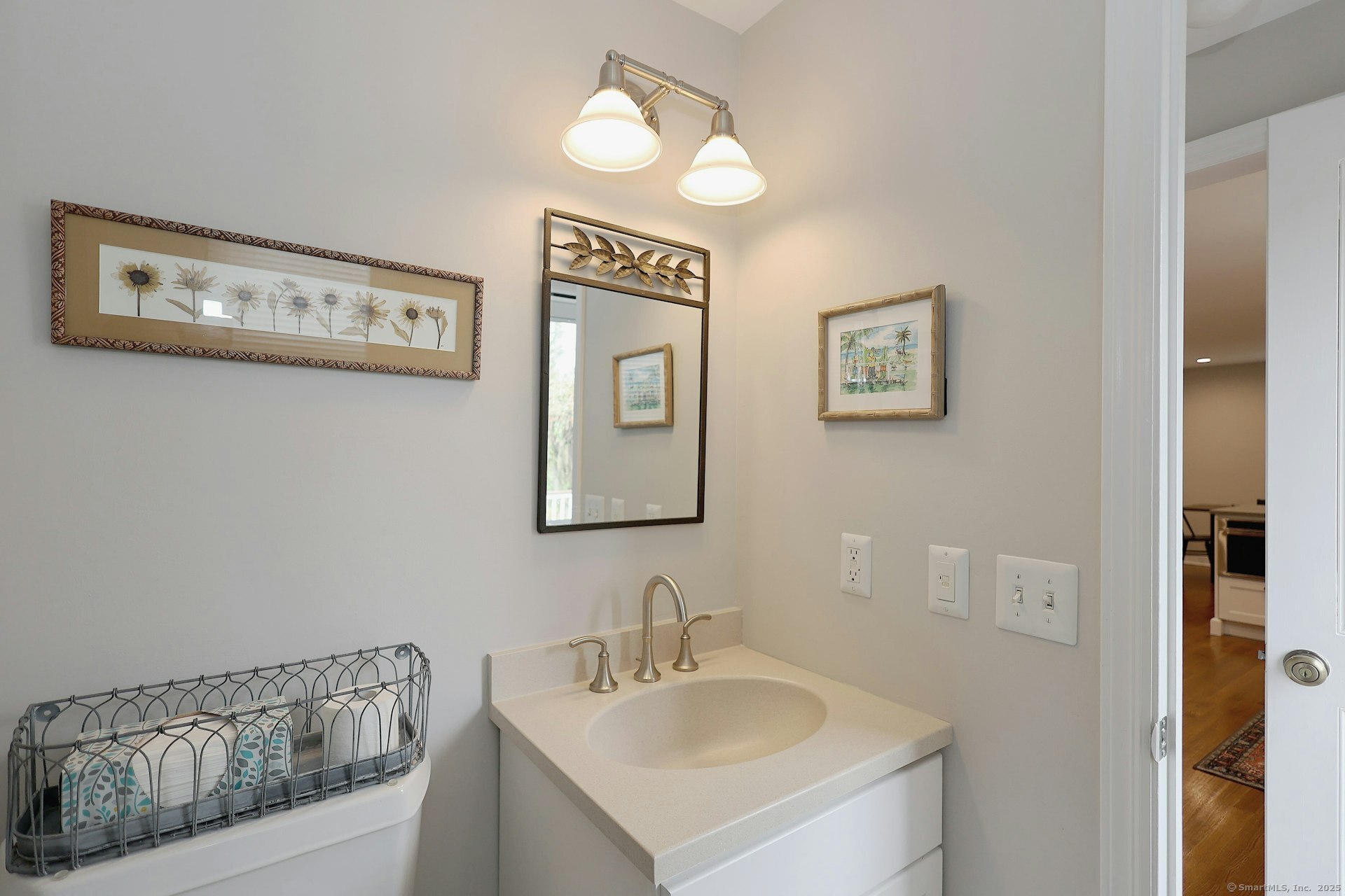 100 Overhill Road Fairfield, CT 06824 - Photo 20 of 40 a bathroom with a sink and a mirror
