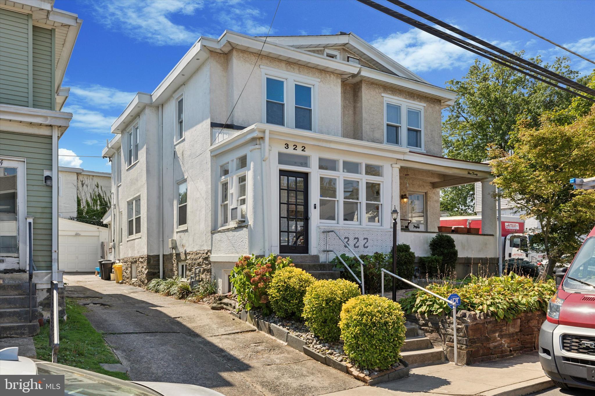 a front view of a house