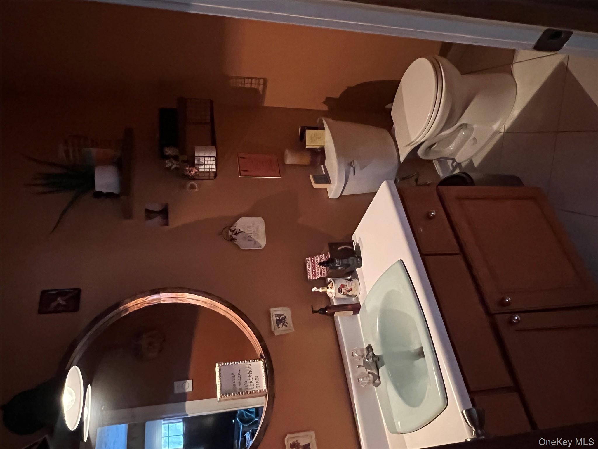 17 Birch Hill Road Putnam Valley, NY 10579 - Photo 7 of 24 a bathroom with a sink mirror and toilet