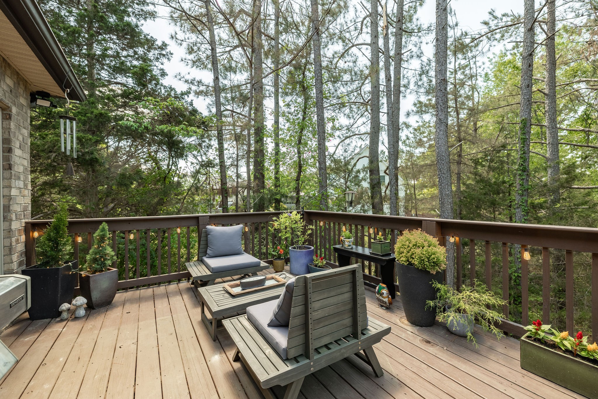 7113 Rusty Drive Fairview, TN 37062 - Photo 24 of 67 a view of a balcony with wooden floor and outdoor seating