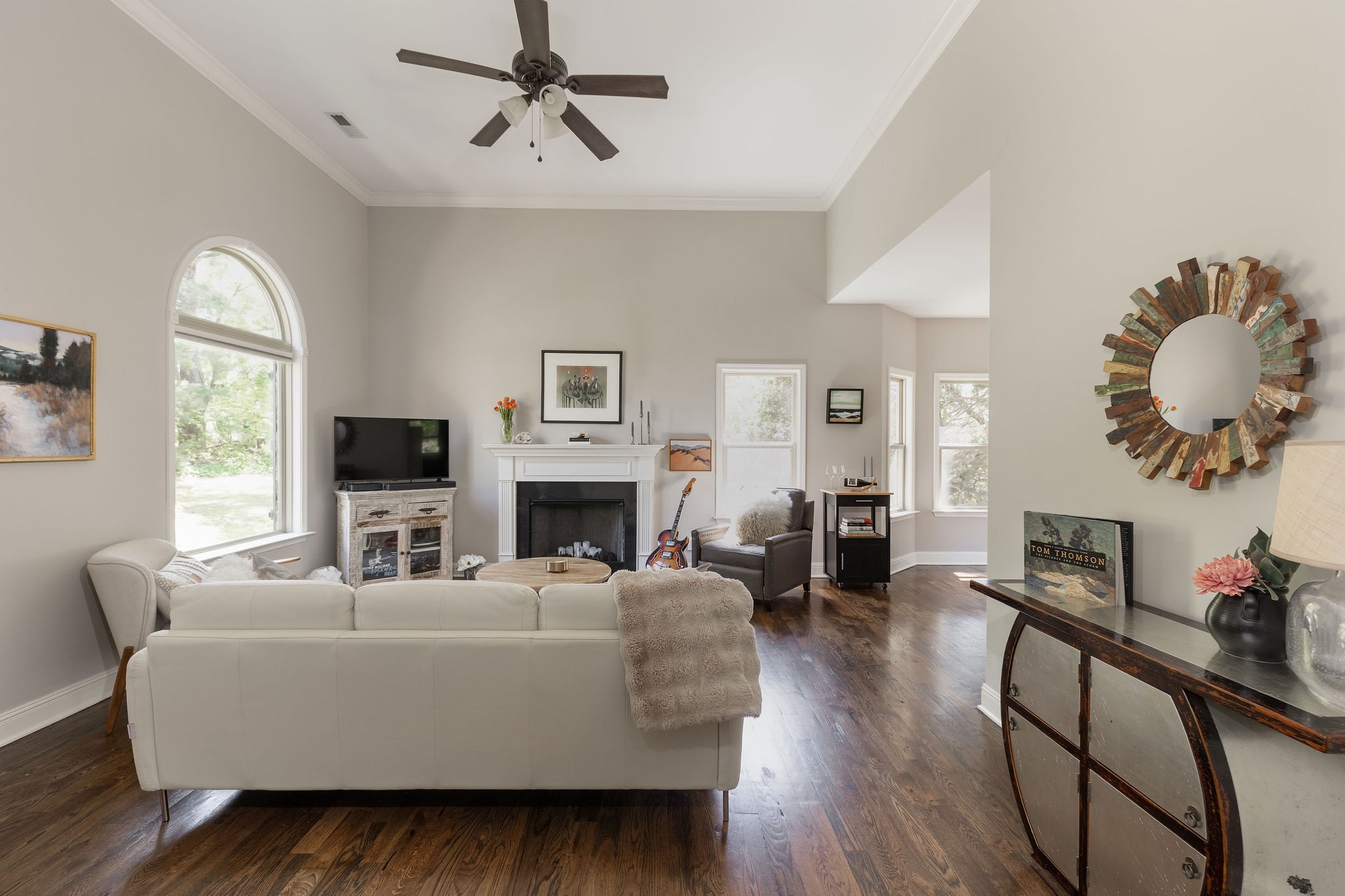 7113 Rusty Drive Fairview, TN 37062 - Photo 10 of 67 a living room with fireplace furniture and a flat screen tv