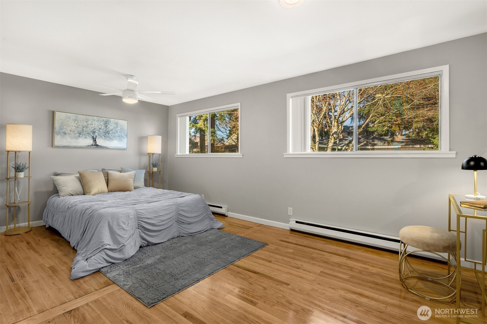 4515 Northeast 17th Place Renton, WA 98059 - Photo 20 of 36 a bedroom with double bed and a window