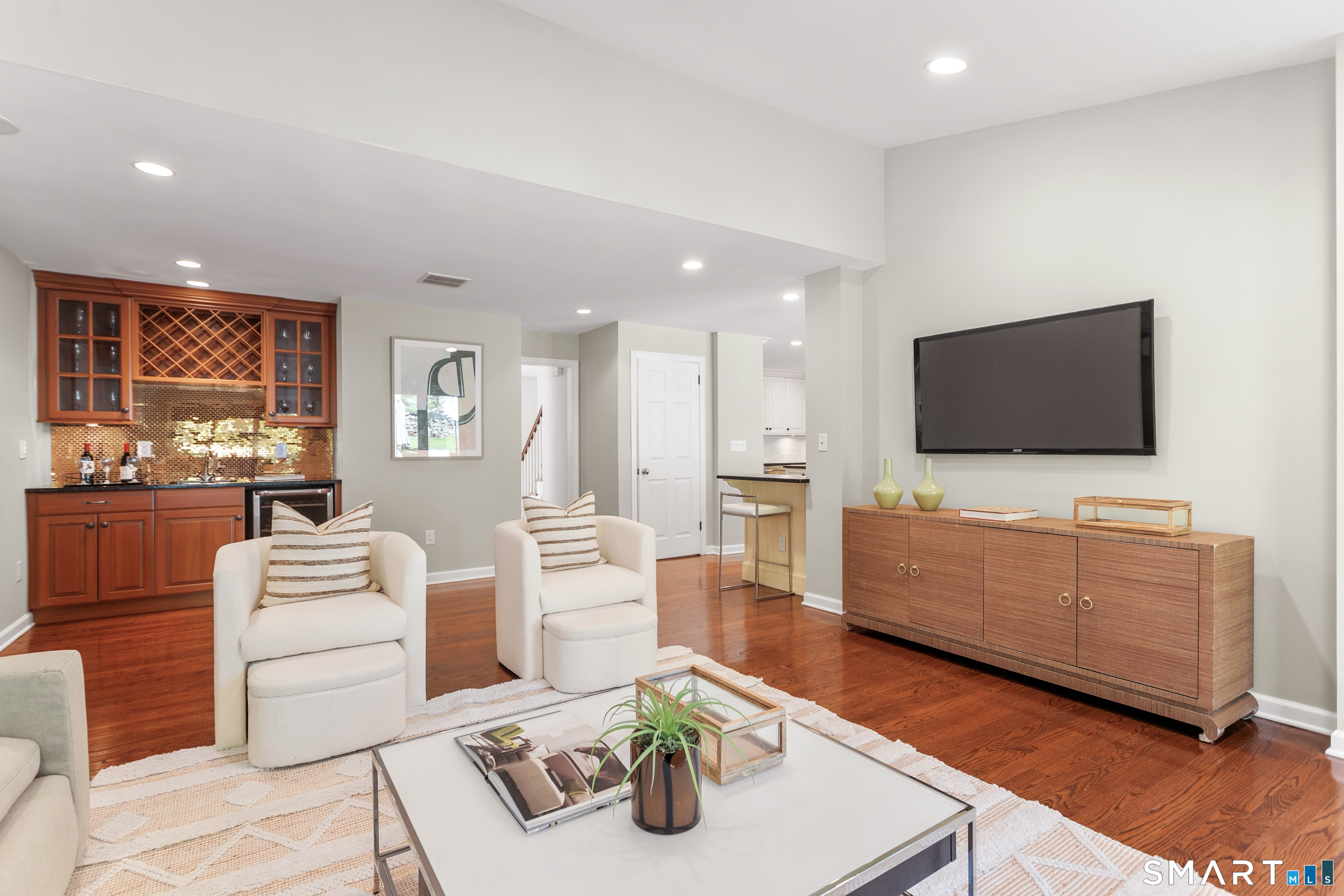 24 Burr School Road Westport, CT 06880 - Photo 13 of 40 Entertainment area, comfortable seating, wet-bar, this family room has room for all
