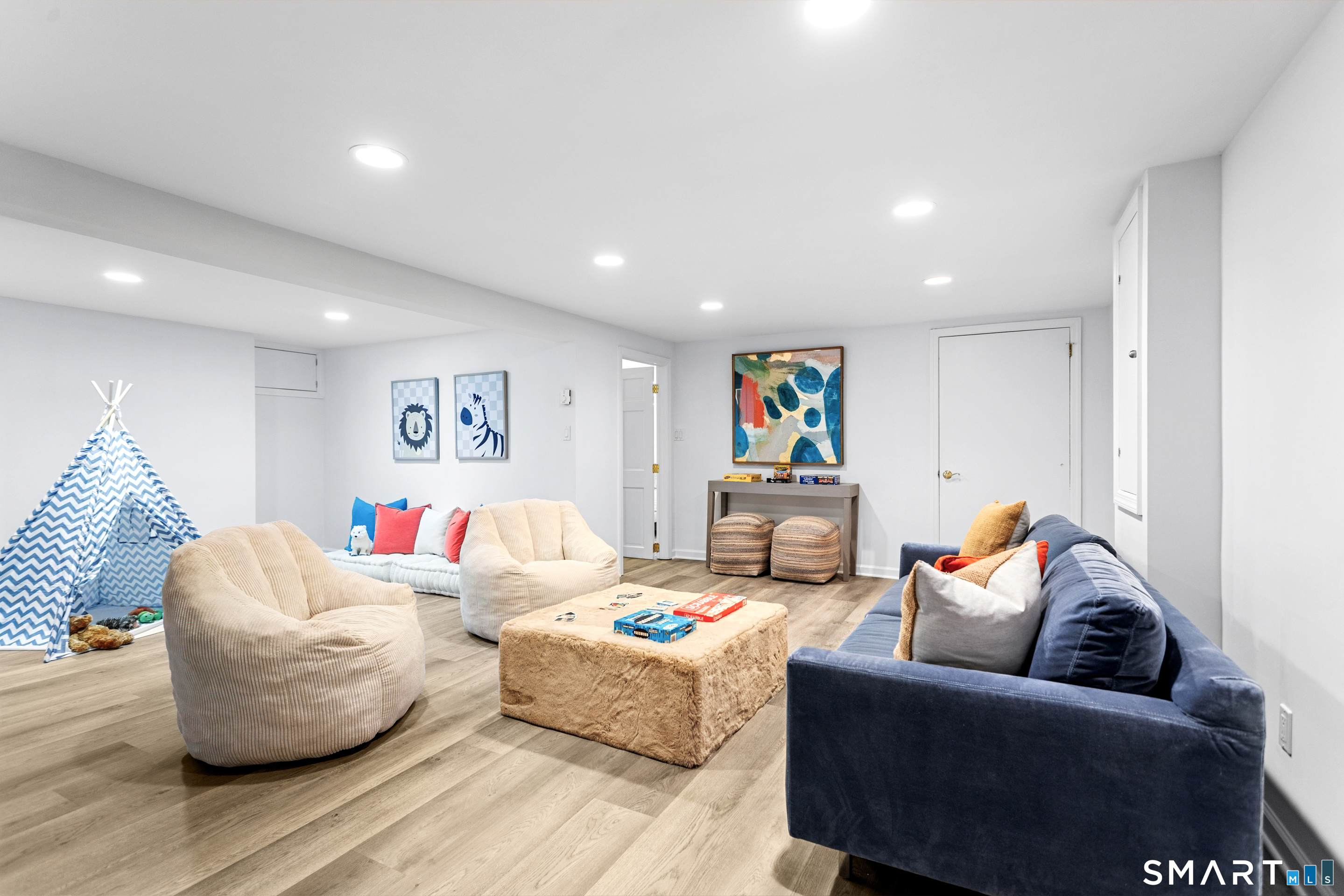 24 Burr School Road Westport, CT 06880 - Photo 36 of 40 Finished lower level for play space or gym. So fun...another great familyroom too.