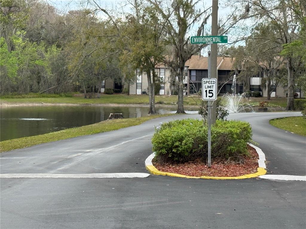 12155 Environmental Drive, Unit 6 New Port Richey, FL 34654 - Photo 4 of 31 a view of a fountain in front of a house