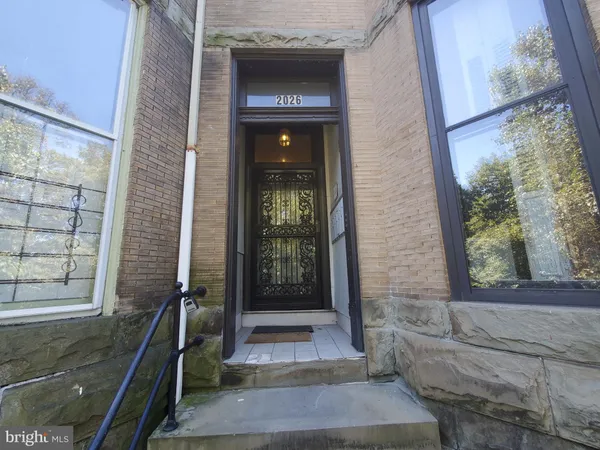 a view of a door of the house