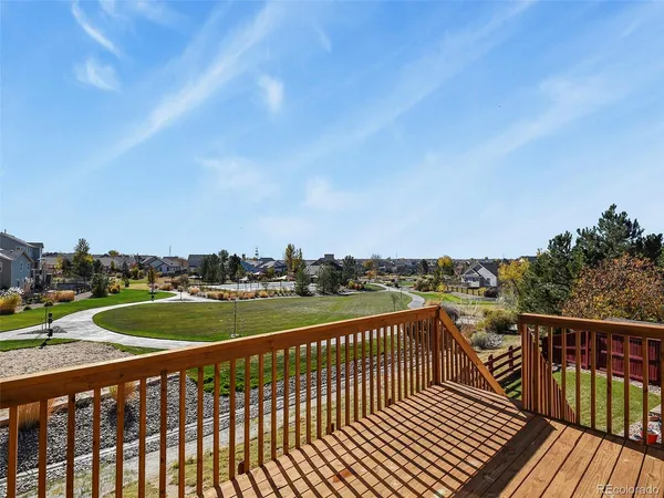 a view of city and roof deck