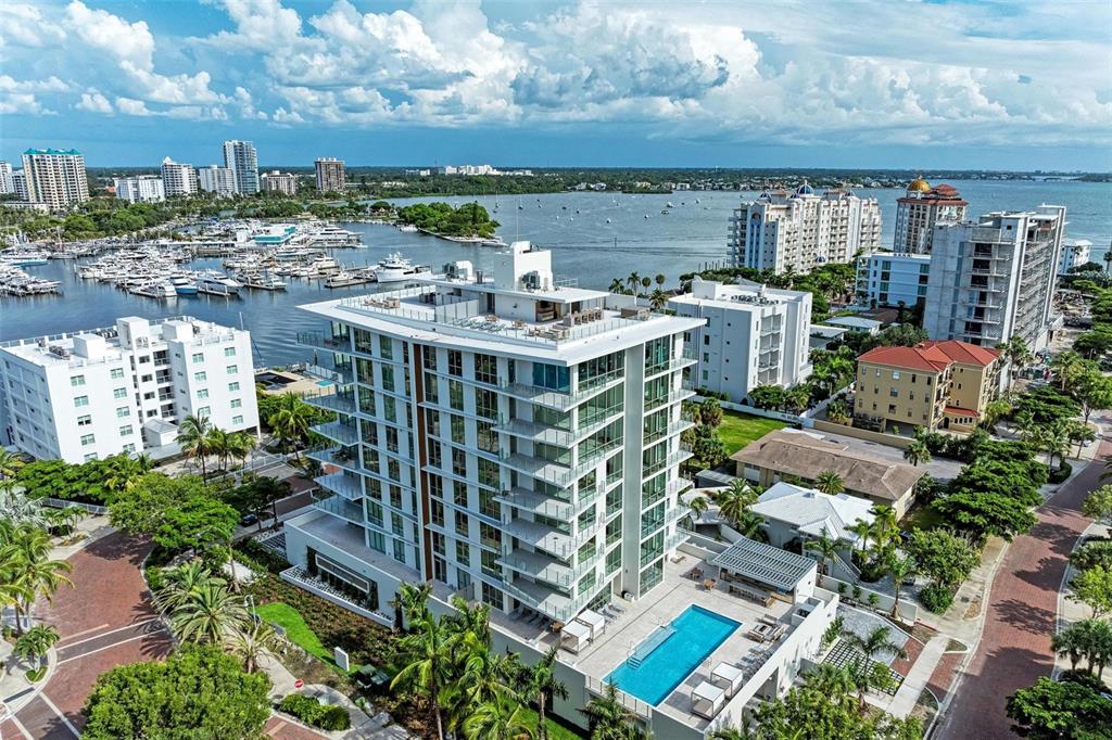 111 Golden Gate Point, Unit 402 Sarasota, FL 34236 - Photo 77 of 79 a view of a city with tall buildings