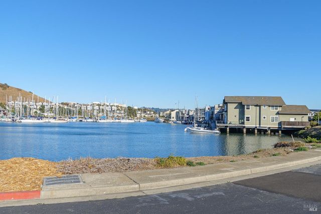a view of a lake with houses