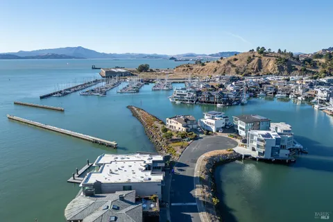 a view of a lake with a mountain