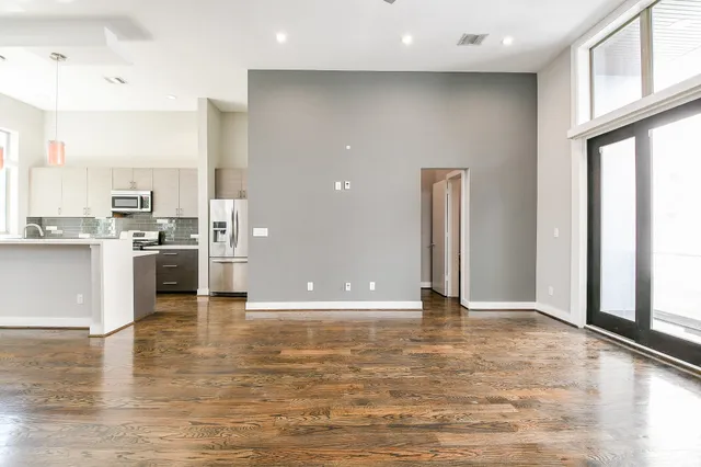 a view of a kitchen with a sink