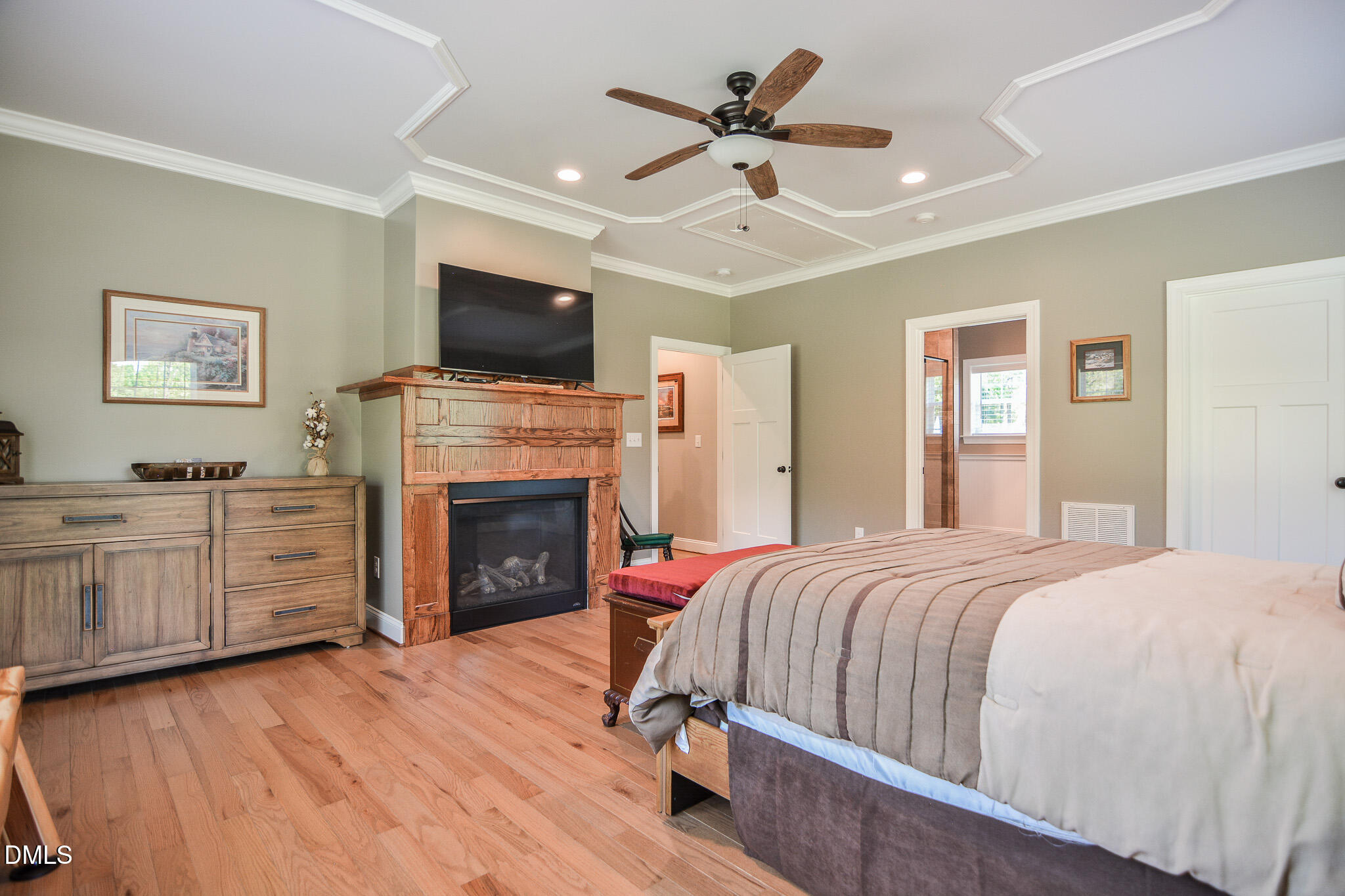 394 King Road Castalia, NC 27816 - Photo 24 of 100 a bedroom with a large bed and a flat screen tv