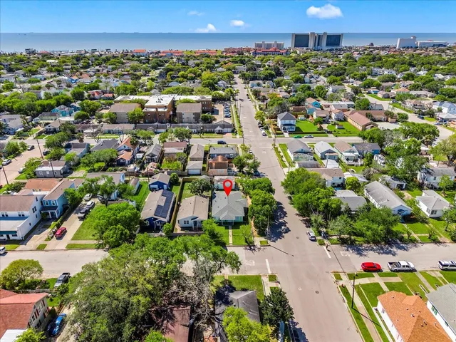 an aerial view of a city
