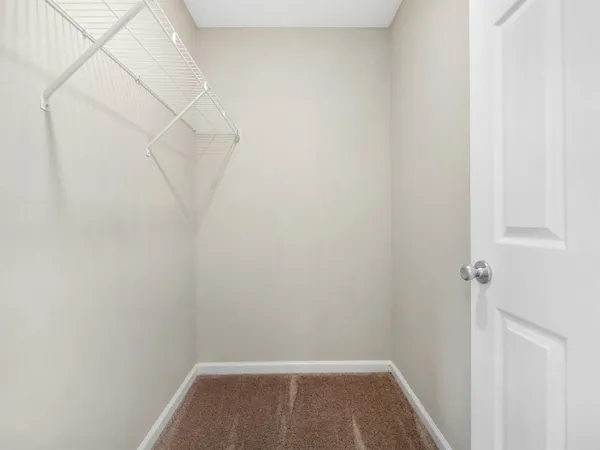 a view of small space with empty racks